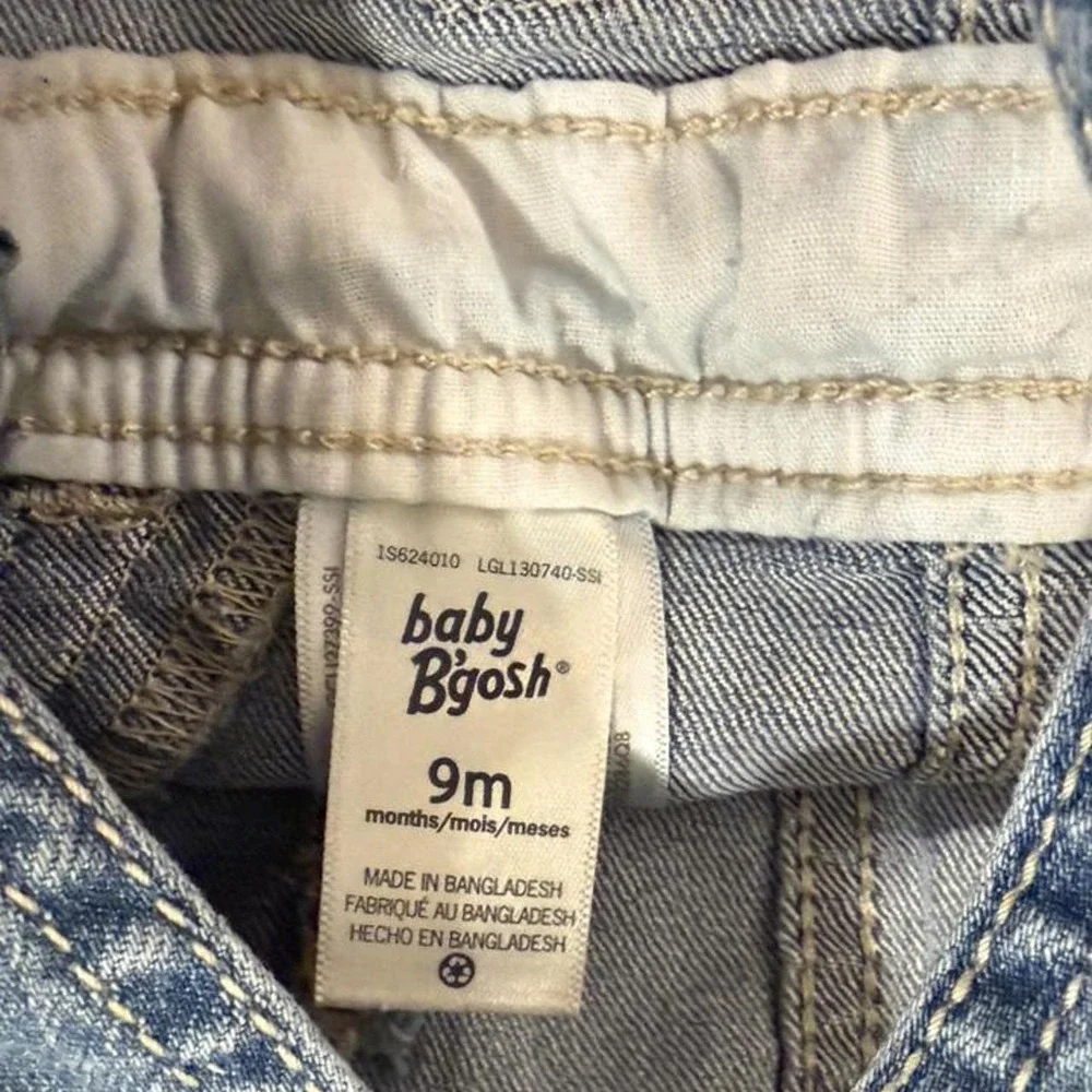 OshKosh Bgosh Baby Denim Bubble Overalls Light Wash Blue 9M 1S624010